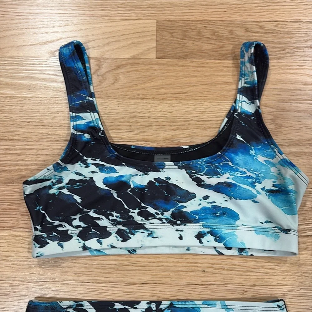 🤍Fashion Nova Blue Ocean-Inspired Bikini Set - Picture 2 of 5